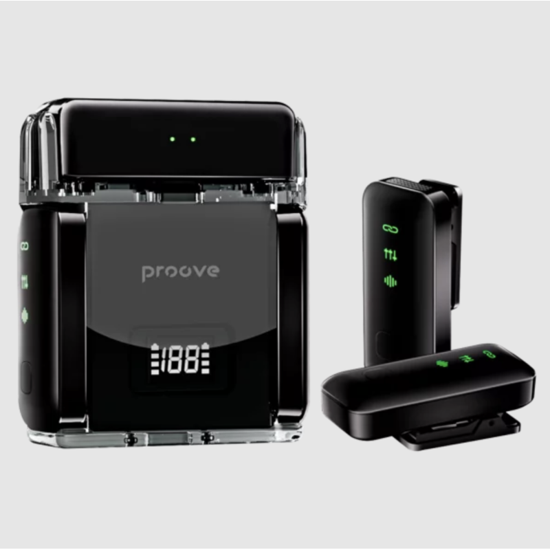 Proove Live Bezvadu Mikrofons Ar Wireless Savienojumu Melns